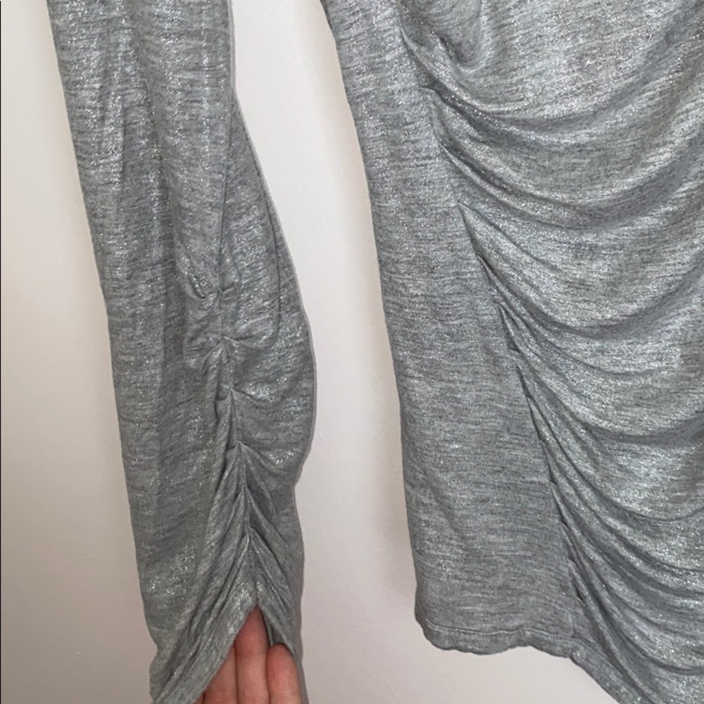 Calvin Klein Silver Shimmer Top Sz Large - Picture 4 of 4